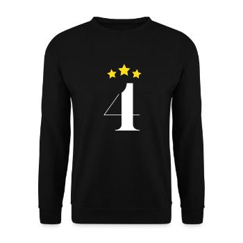 4ème anniversaire étoilé - Sweat-shirt Unisexe - noir - Devant - Alina (178cm) & Michal (187cm)
