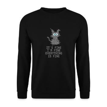 Lusitge cat funny saying - Unisex Sweatshirt - black - Front - Alina (178cm) & Michal (187cm)