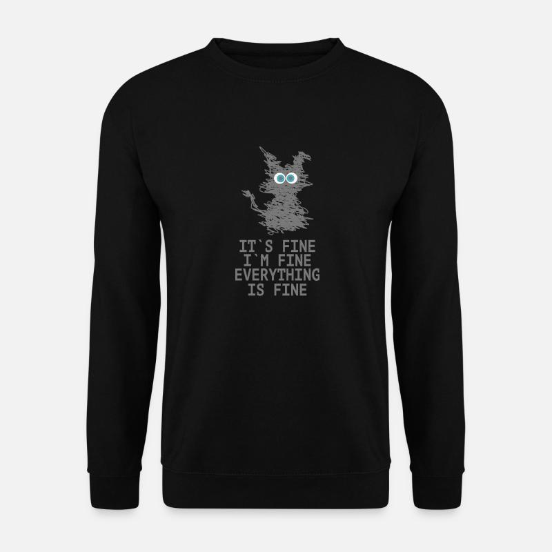 Lusitge cat funny saying - Unisex Sweatshirt - black