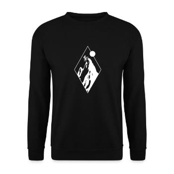 Mountainbiker Fahrrad Radsport - Unisex Pullover - Schwarz - Vorne - Alina (178cm) & Michal (187cm)