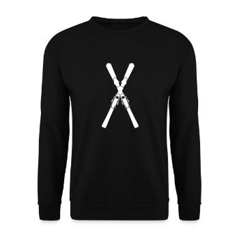 Skiing Skiing Ski motif for skiers - Unisex Sweatshirt - black - Front - Alina (178cm) & Michal (187cm)