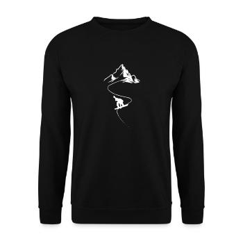 Snowboarder Wintersport Schnee - Unisex Pullover - Schwarz - Vorne - Alina (178cm) & Michal (187cm)