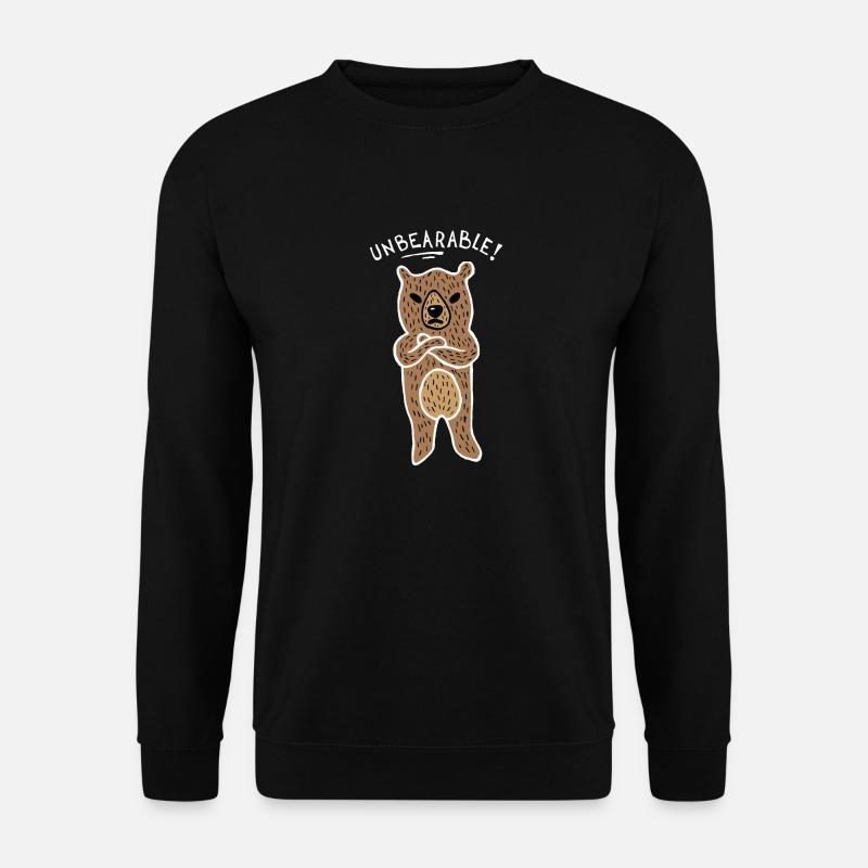 Unbearable Bear (White) - Unisex Sweatshirt - black