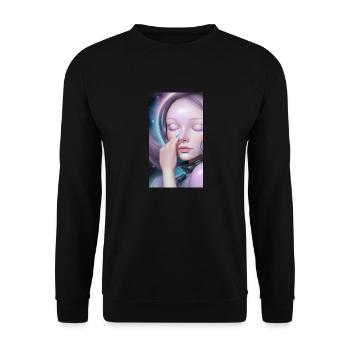 Space Sisters Number 2 - Unisex Pullover - Schwarz - Vorne - Alina (178cm) & Michal (187cm)