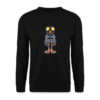 Pigeon - Unisex Sweatshirt - black - Front - Alina (178cm) & Michal (187cm)