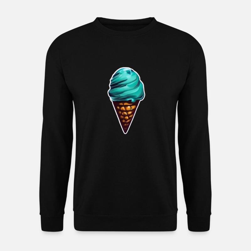 Glace Ontueuse dans son Cornet - Sweat-shirt Unisexe - noir