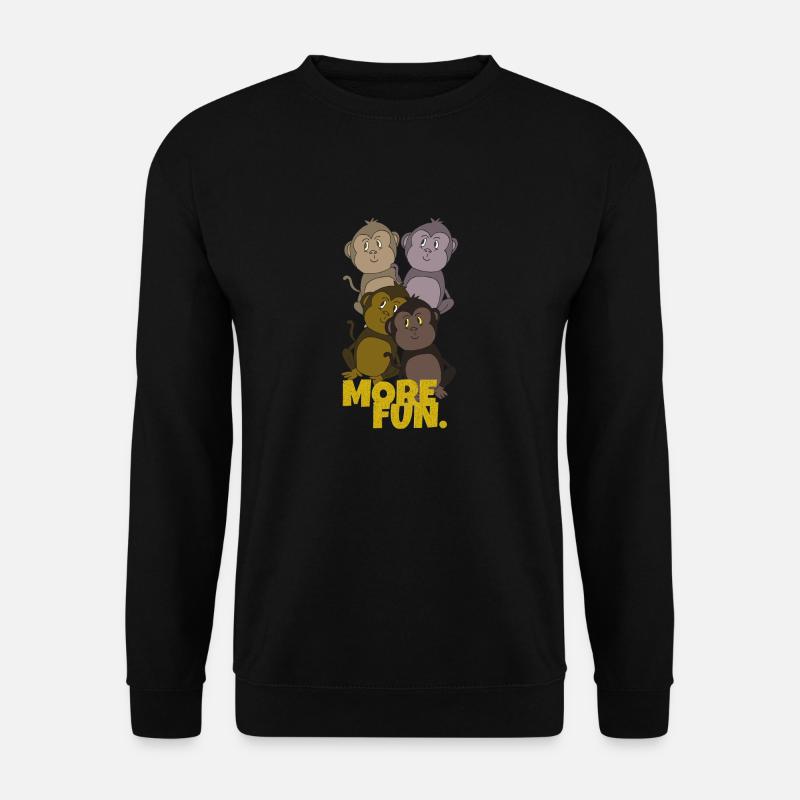 affen more fun - Unisex Pullover - Schwarz