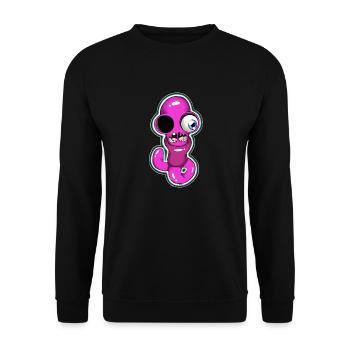 Wurmlie - Unisex Pullover - Schwarz - Vorne - Alina (178cm) & Michal (187cm)