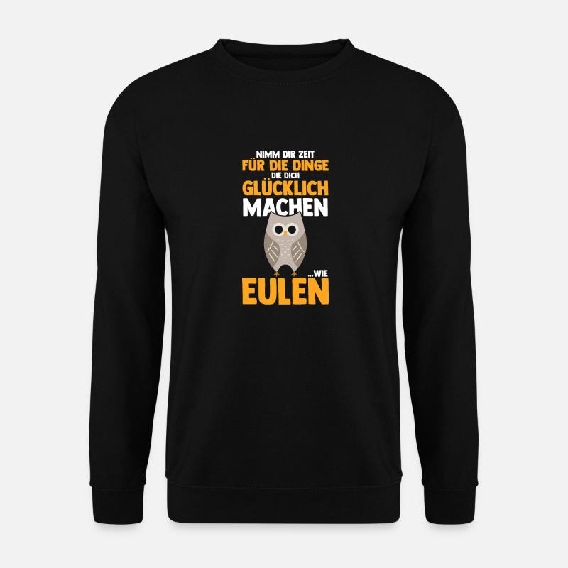 Eulen - Unisex Pullover - Schwarz