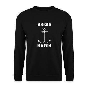 Anker Hafen - Unisex Pullover - Schwarz - Vorne - Alina (178cm) & Michal (187cm)