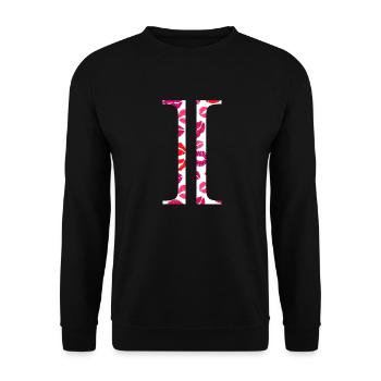 Lettre i bisous - Sweat-shirt Unisexe - noir - Devant - Alina (178cm) & Michal (187cm)