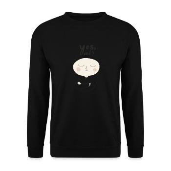 YESAND? - Unisex Pullover - Schwarz - Vorne - Alina (178cm) & Michal (187cm)
