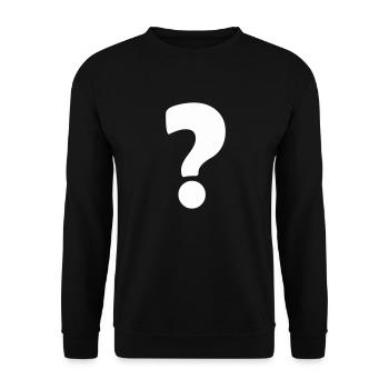 Question mark 1 - Unisex Sweatshirt - black - Front - Alina (178cm) & Michal (187cm)