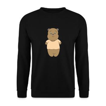 nounours - Sweat-shirt Unisexe - noir - Devant - Alina (178cm) & Michal (187cm)