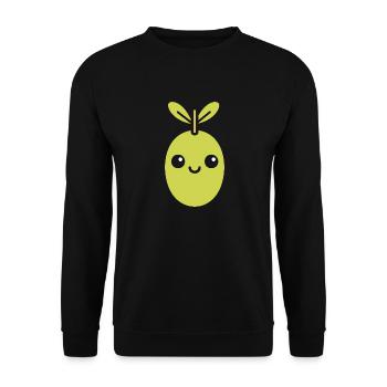 Olive - Sweat-shirt Unisexe - noir - Devant - Alina (178cm) & Michal (187cm)