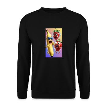 Beeren-Verwirrung - Unisex Pullover - Schwarz - Vorne - Alina (178cm) & Michal (187cm)