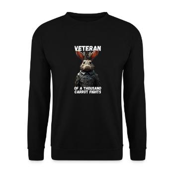 Veteran of a Thousand Carrot Fights - Unisex Sweatshirt - black - Front - Alina (178cm) & Michal (187cm)