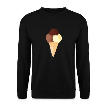 ice cream ice cream restaurant ice cream sundae83 - Unisex Sweatshirt - black - Front - Alina (178cm) & Michal (187cm)