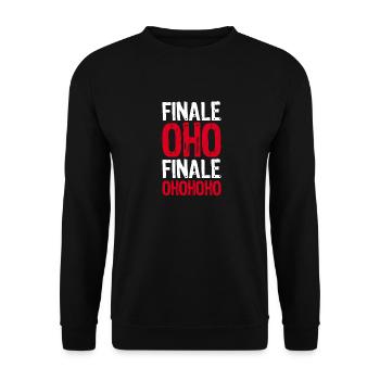 FINALE OHOHOHO - Fußball Sport Meisterschaft - Unisex Pullover - Schwarz - Vorne - Alina (178cm) & Michal (187cm)