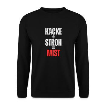 Poop + straw = dung - Unisex Sweatshirt - black - Front - Alina (178cm) & Michal (187cm)