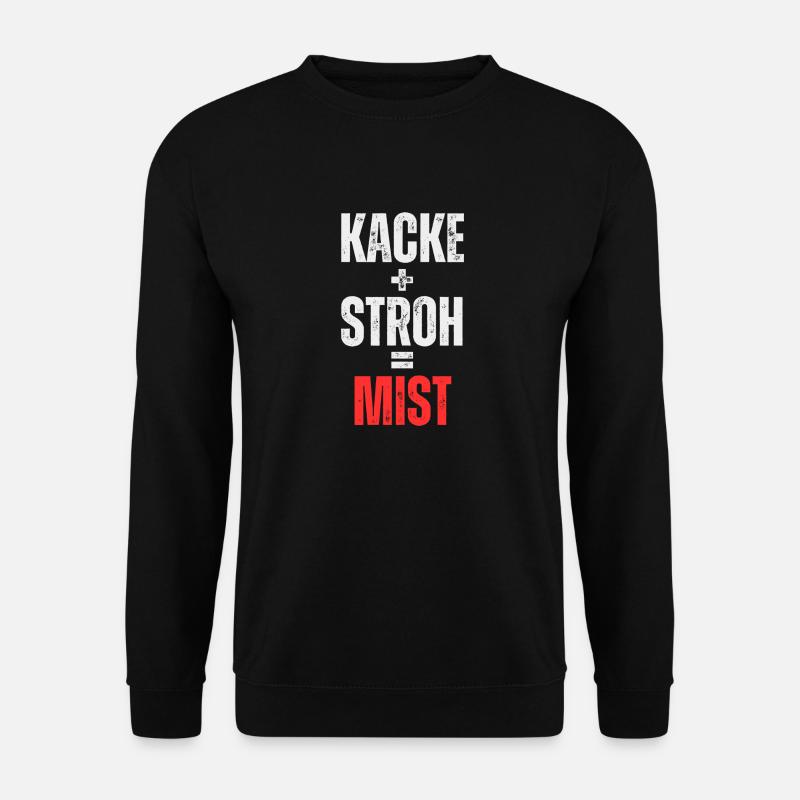 Poop + straw = dung - Unisex Sweatshirt - black