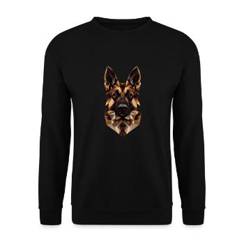 Berger Allemand Low Poly Design - Sweat-shirt Unisexe - noir - Devant - Alina (178cm) & Michal (187cm)