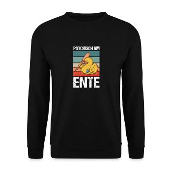 Psychically on the duck - Unisex Sweatshirt - black - Front - Alina (178cm) & Michal (187cm)