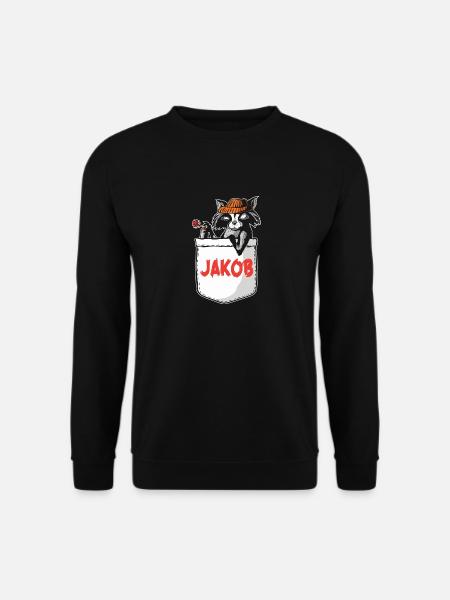 Raccoon Jakob - Unisex Sweatshirt - black