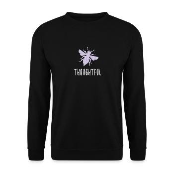 Abeille pastel violette Abeille réfléchie Soyez réfléchi - Sweat-shirt Unisexe - noir - Devant - Alina (178cm) & Michal (187cm)