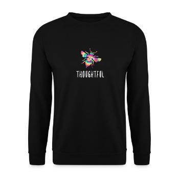 Tie Dye Bee Attentionné Biene Soyez réfléchi - Sweat-shirt Unisexe - noir - Devant - Alina (178cm) & Michal (187cm)