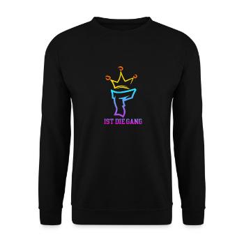 Floriankiller007 Unterschrift - Unisex Pullover - Schwarz - Vorne - Alina (178cm) & Michal (187cm)