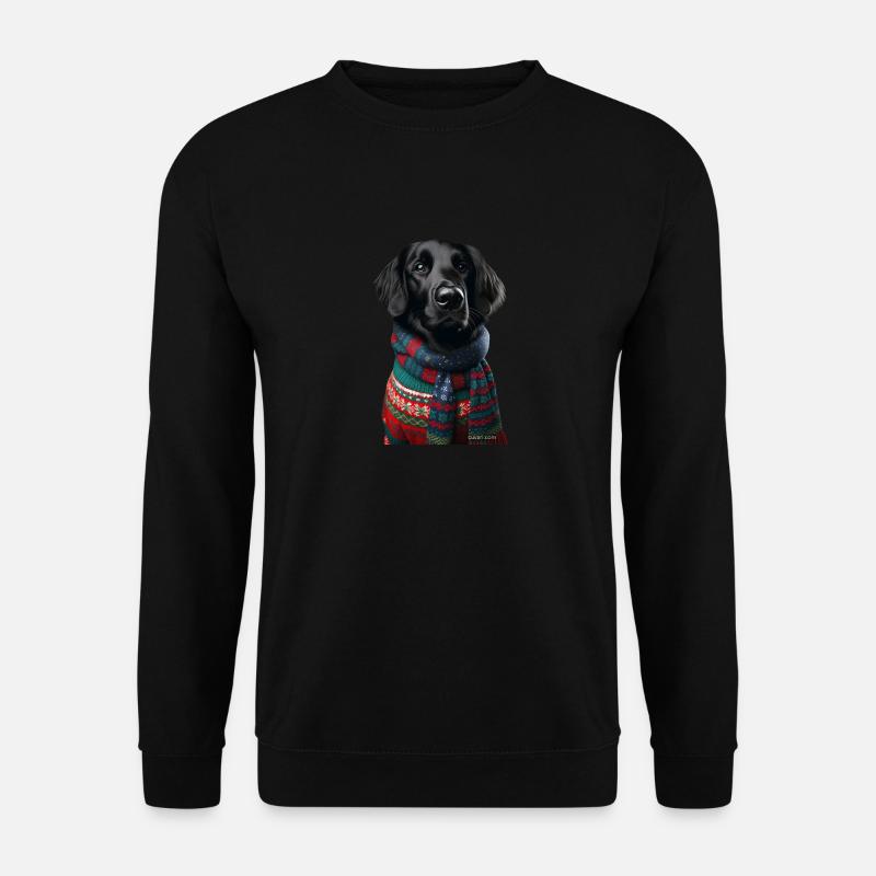 Flat-Coated Retriever Weihnachten - Unisex Pullover - Schwarz