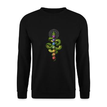Kundalini Chakras - Unisex Sweatshirt - black - Front - Alina (178cm) & Michal (187cm)