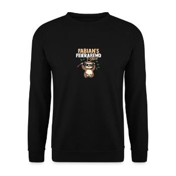 Sloth Fabian - Unisex Sweatshirt - black - Front - Alina (178cm) & Michal (187cm)