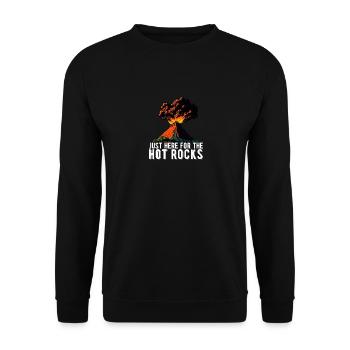 Amateur de volcans explorant la géologie de la lave - Sweat-shirt Unisexe - noir - Devant - Alina (178cm) & Michal (187cm)