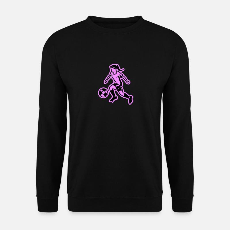 Fussballerin Fussball Frau - Unisex Pullover - Schwarz