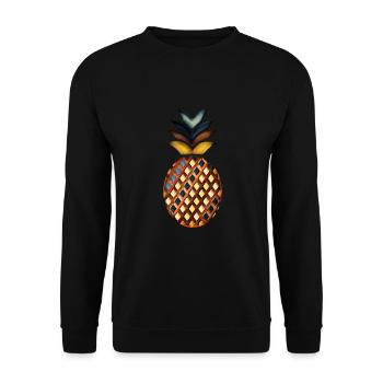 Happy Ananas Style - Unisex Pullover - Schwarz - Vorne - Alina (178cm) & Michal (187cm)