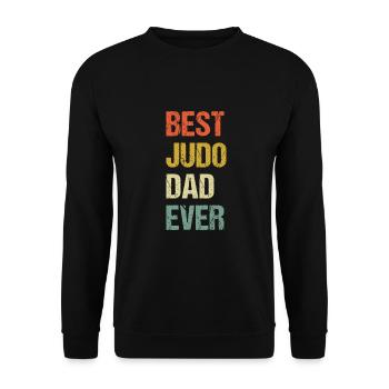 Best Judo Dad Ever - Unisex Sweatshirt - black - Front - Alina (178cm) & Michal (187cm)