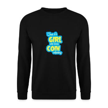 Coin collector - Unisex Sweatshirt - black - Front - Alina (178cm) & Michal (187cm)