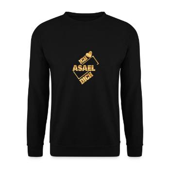Liebespaar für Asael Couple Liebe - Unisex Pullover - Schwarz - Vorne - Alina (178cm) & Michal (187cm)