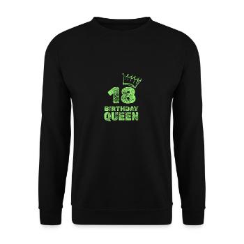 Birthday 18 - Unisex Sweatshirt - black - Front - Alina (178cm) & Michal (187cm)