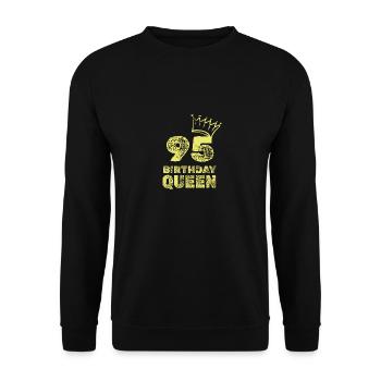 Birthday 95 - Unisex Sweatshirt - black - Front - Alina (178cm) & Michal (187cm)