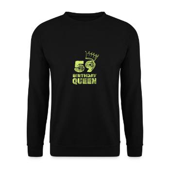 Age 59 - Unisex Sweatshirt - black - Front - Alina (178cm) & Michal (187cm)