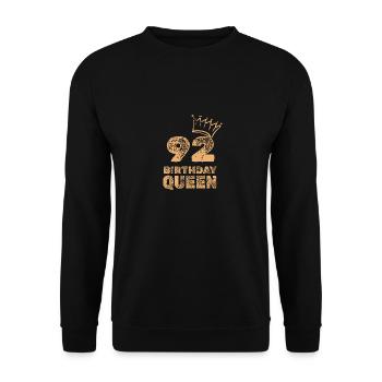 Anniversaire 92 - Sweat-shirt Unisexe - noir - Devant - Alina (178cm) & Michal (187cm)