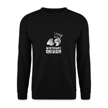 Birthday 49 - Unisex Sweatshirt - black - Front - Alina (178cm) & Michal (187cm)