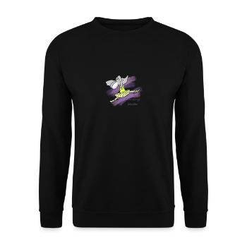 Dancing Queen Elefant Geschenk - Unisex Pullover - Schwarz - Vorne - Alina (178cm) & Michal (187cm)