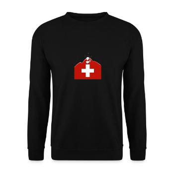 Suisse Capricorne - Sweat-shirt Unisexe - noir - Devant - Alina (178cm) & Michal (187cm)