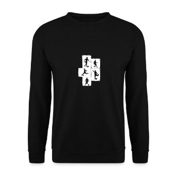 Joueur de football Football - Sweat-shirt Unisexe - noir - Devant - Alina (178cm) & Michal (187cm)