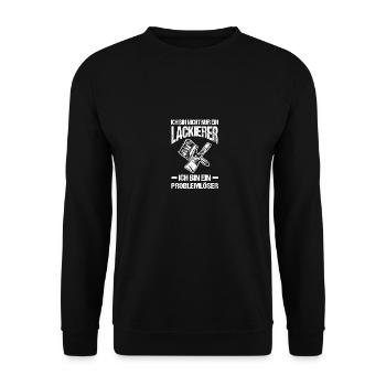Car Painter Vehicle Painter Painter - Unisex Sweatshirt - black - Front - Alina (178cm) & Michal (187cm)