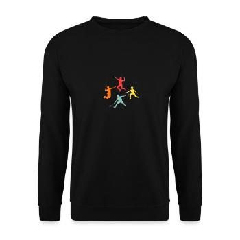 Federball Evolution Badminton - Unisex Pullover - Schwarz - Vorne - Alina (178cm) & Michal (187cm)